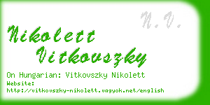 nikolett vitkovszky business card